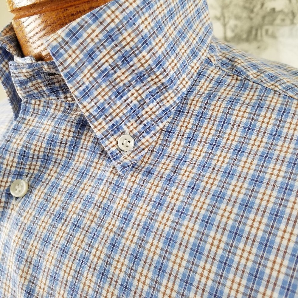 Orian Vintage Classics Blue/Tan Dress Shirt